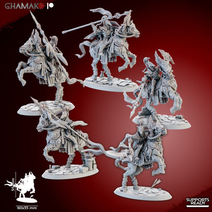 Dawn Equitas (5 Units), resin miniature, 28mm heroic scale unpainted resin