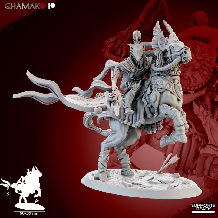 Dawn Equitas (5 Units), resin miniature, 28mm heroic scale unpainted resin, view 2