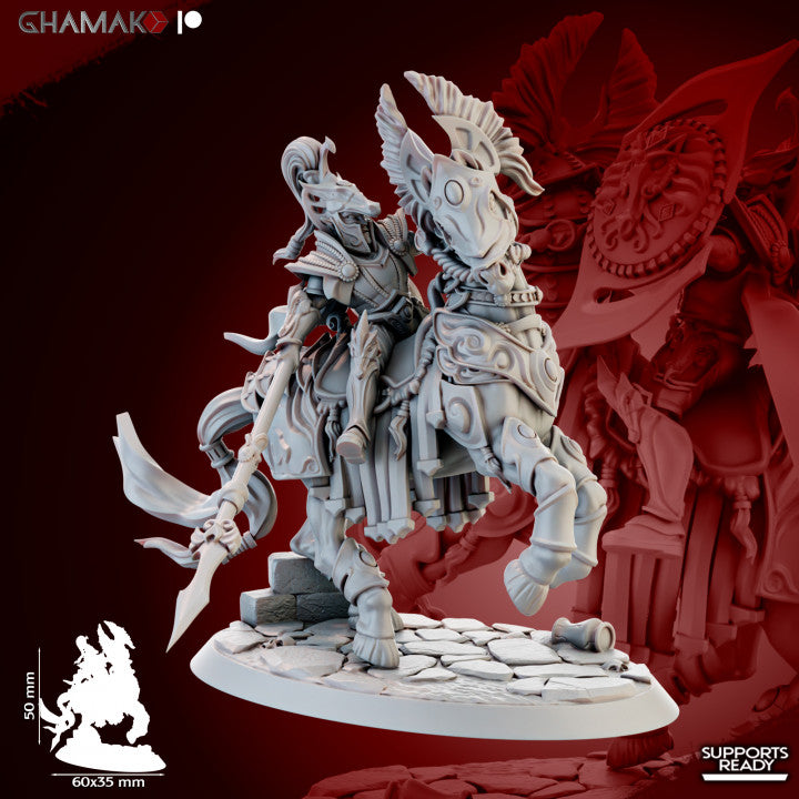 Dawn Equitas (5 Units), resin miniature, 28mm heroic scale unpainted resin, view 5