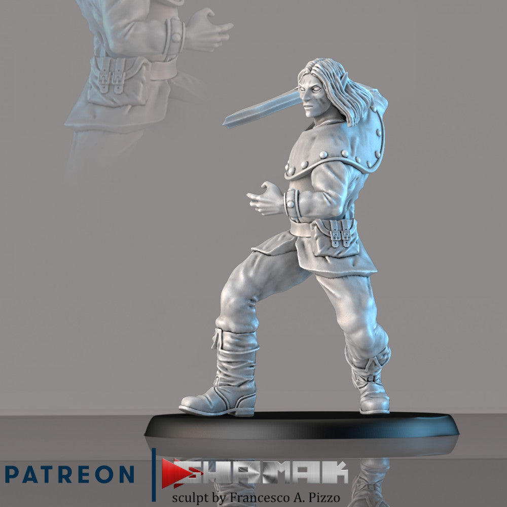 Elf Rogue, resin miniature, 28mm heroic scale unpainted resin