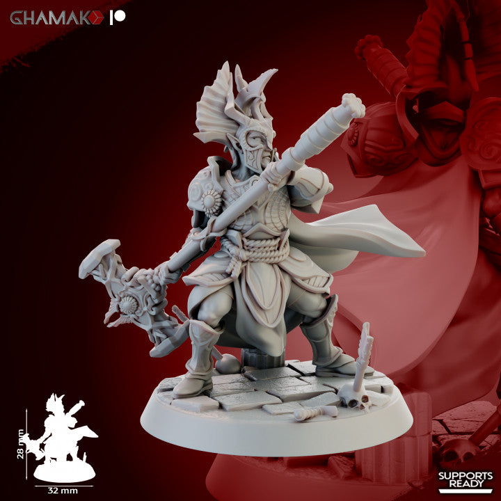 Gate Custodes Elves (5 Units), resin miniature, 28mm heroic scale unpainted resin, view 2