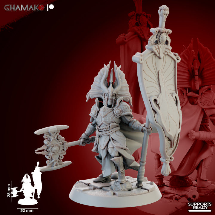 Gate Custodes Elves (5 Units), resin miniature, 28mm heroic scale unpainted resin, view 5