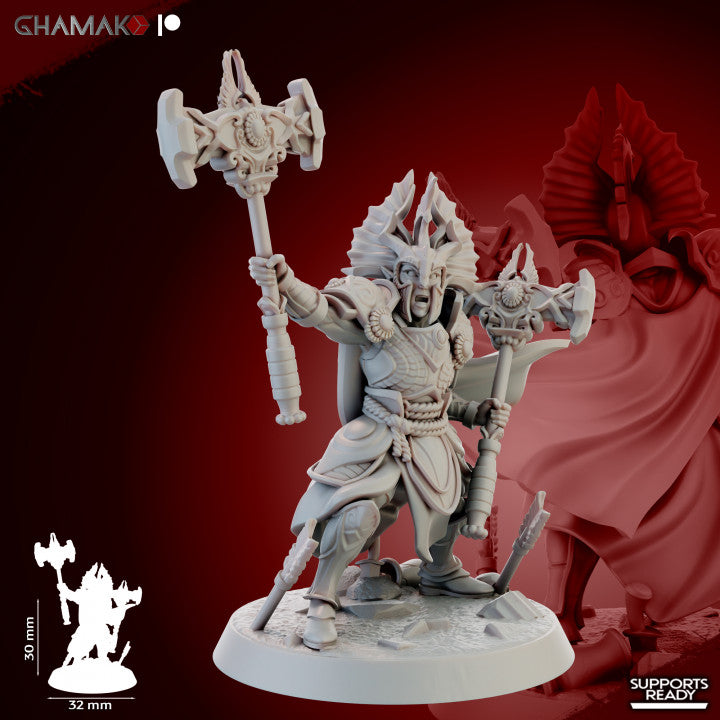 Gate Custodes Elves (5 Units), resin miniature, 28mm heroic scale unpainted resin, view 6