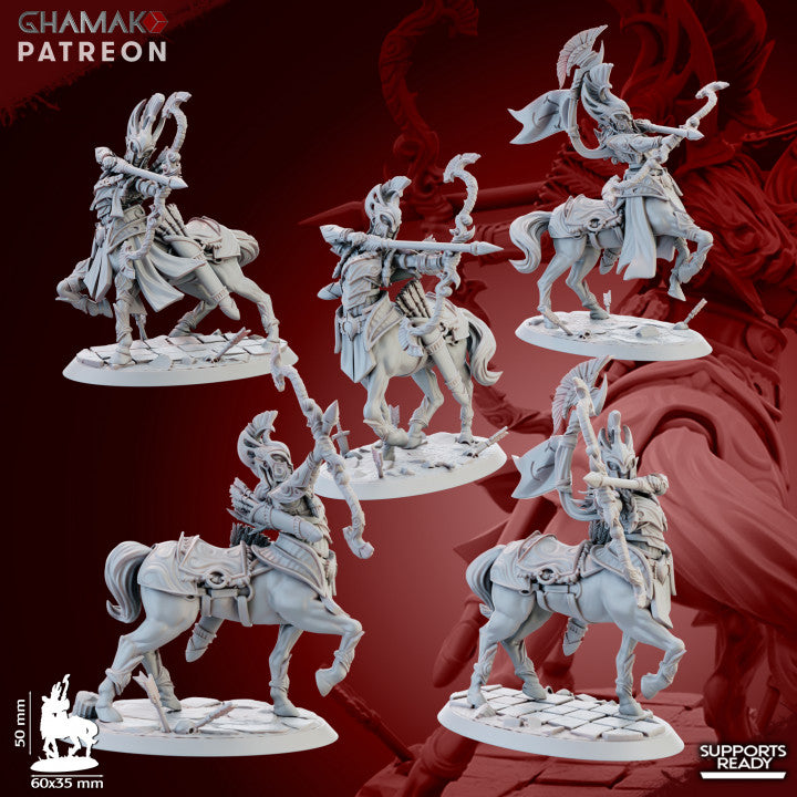 Skyrunner Cavalry (5 Units), resin miniature, 28mm heroic scale unpainted resin, view 3