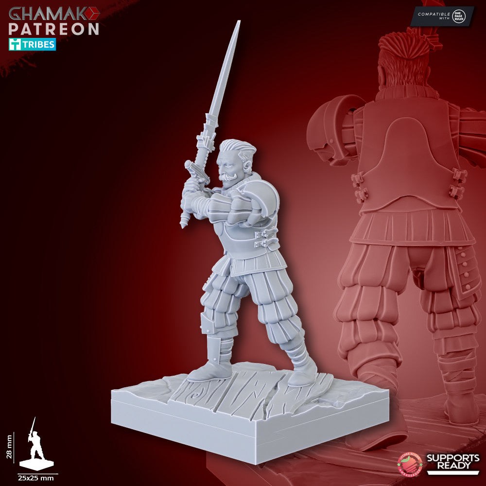Doppelsoldner (10 Units), resin miniature, 28mm heroic scale unpainted resin, view 2