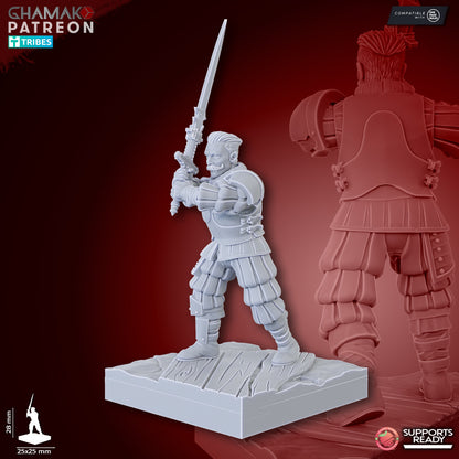 Doppelsoldner (10 Units), resin miniature, 28mm heroic scale unpainted resin, view 2