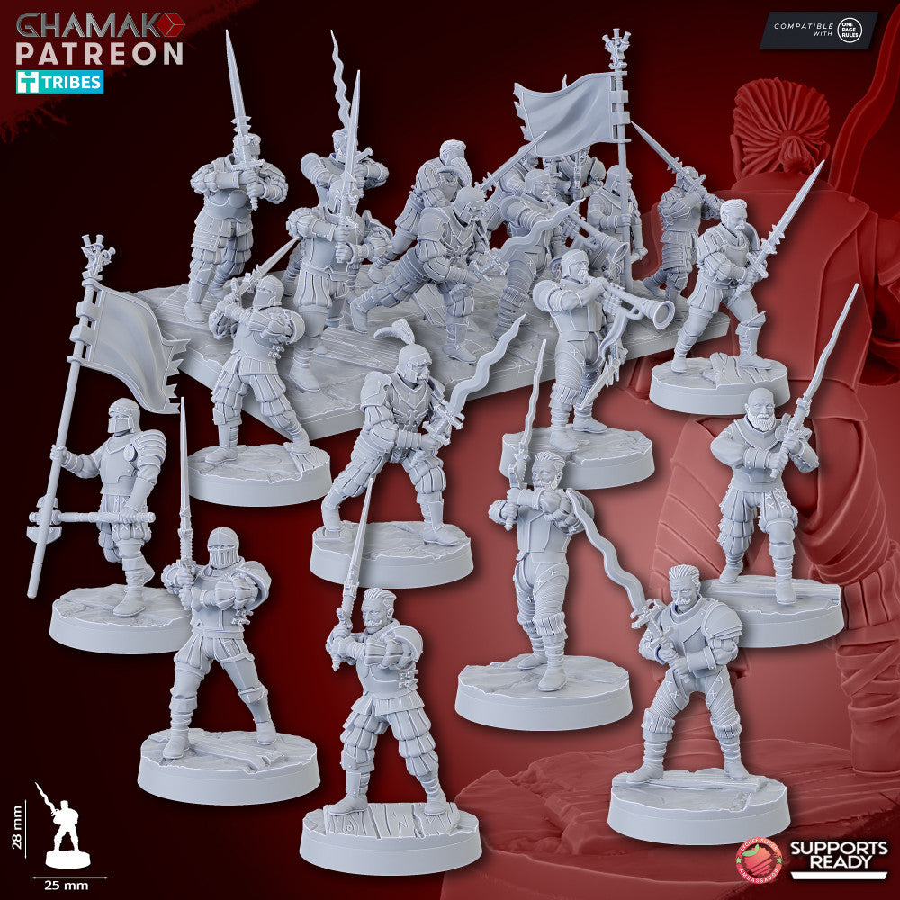 Doppelsoldner (10 Units), resin miniature, 28mm heroic scale unpainted resin, view 3