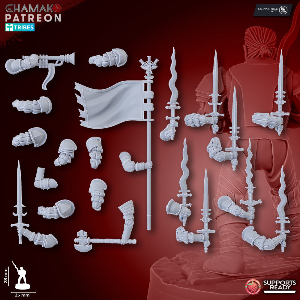 Doppelsoldner (10 Units), resin miniature, 28mm heroic scale unpainted resin, view 5