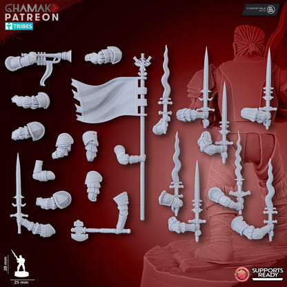 Doppelsoldner (10 Units), resin miniature, 28mm heroic scale unpainted resin, view 5