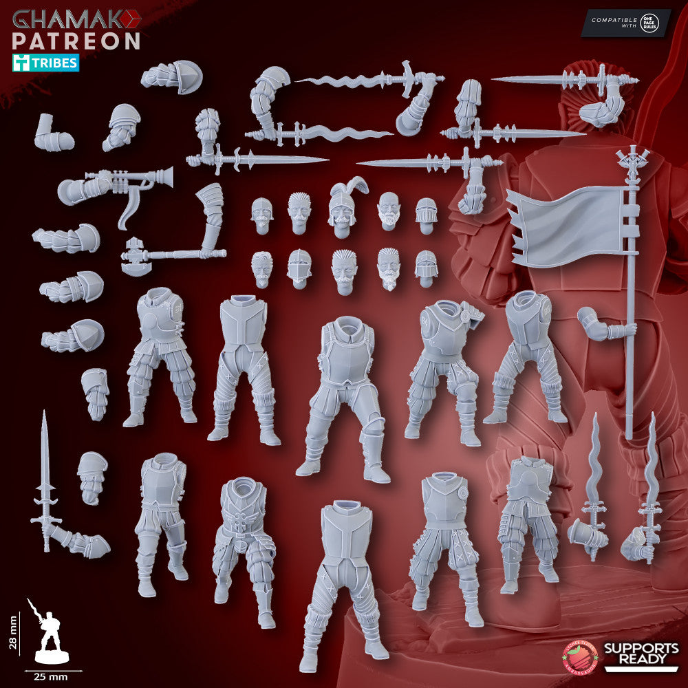 Doppelsoldner (10 Units), resin miniature, 28mm heroic scale unpainted resin, view 6