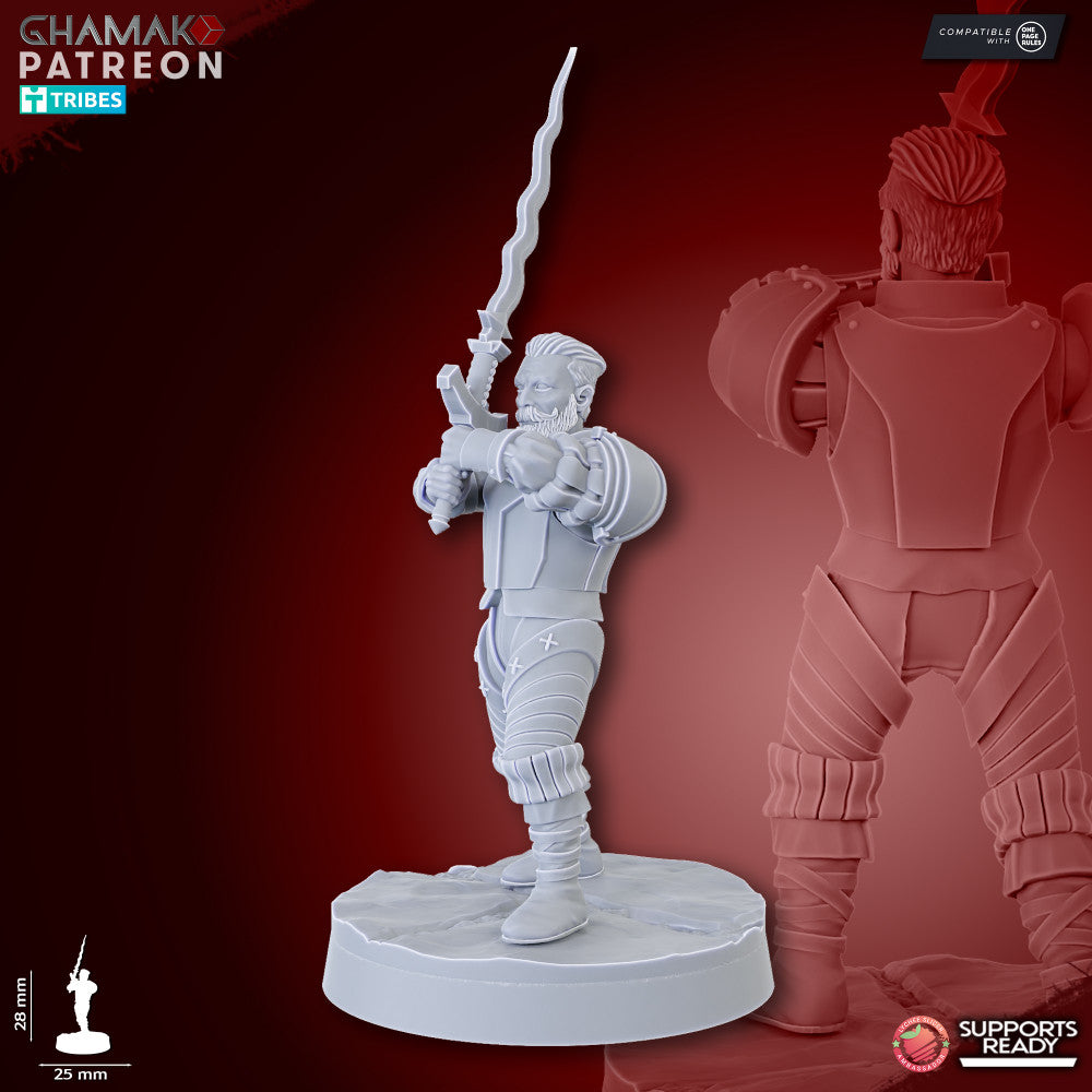 Doppelsoldner (10 Units), resin miniature, 28mm heroic scale unpainted resin, view 9