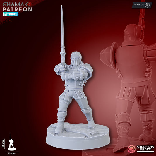 Doppelsoldner (10 Units), resin miniature, 28mm heroic scale unpainted resin, view 10