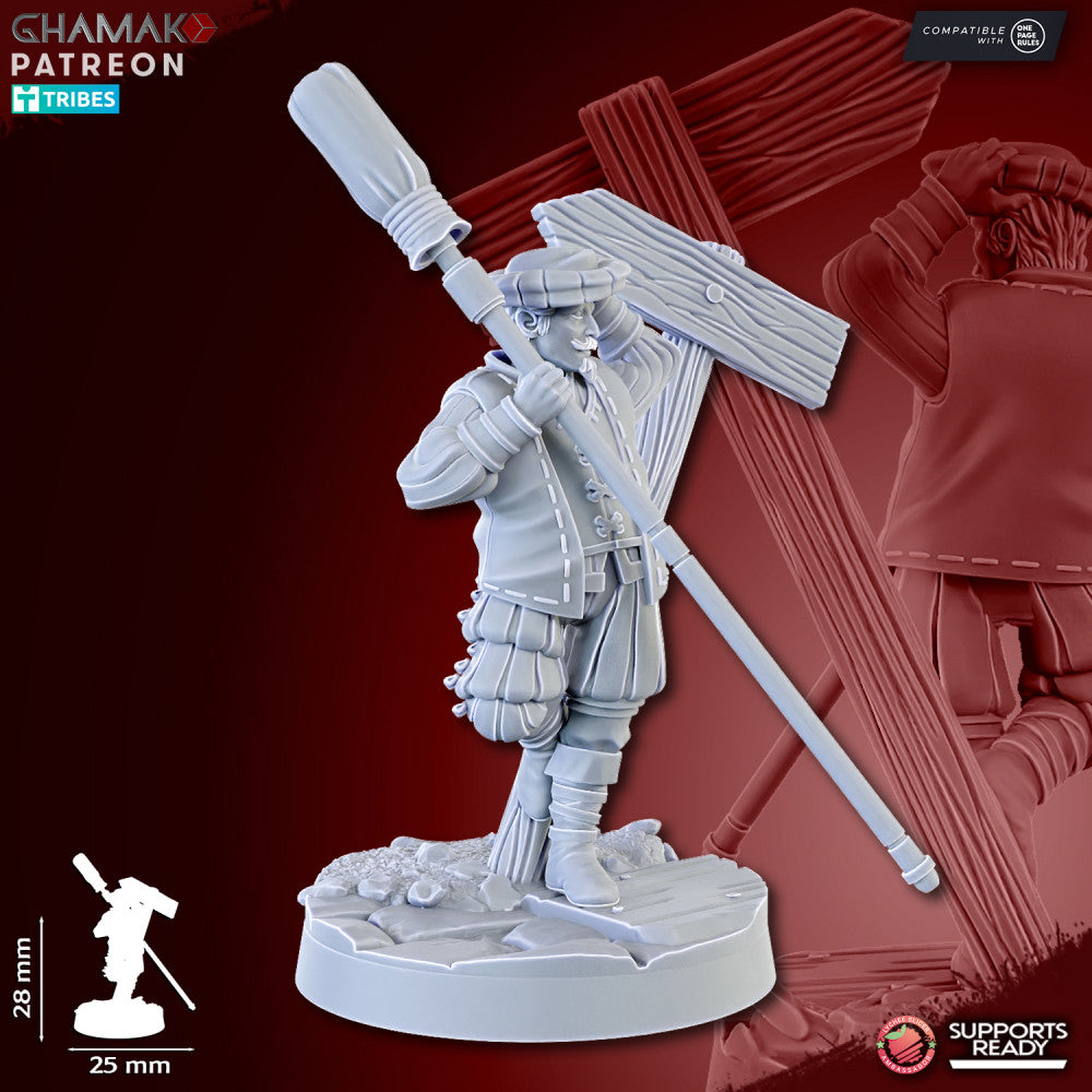 Empire Cannon, resin miniature, 28mm heroic scale unpainted resin, view 6