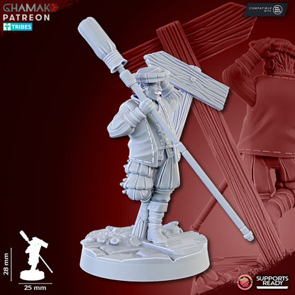 Empire Cannon, resin miniature, 28mm heroic scale unpainted resin, view 6
