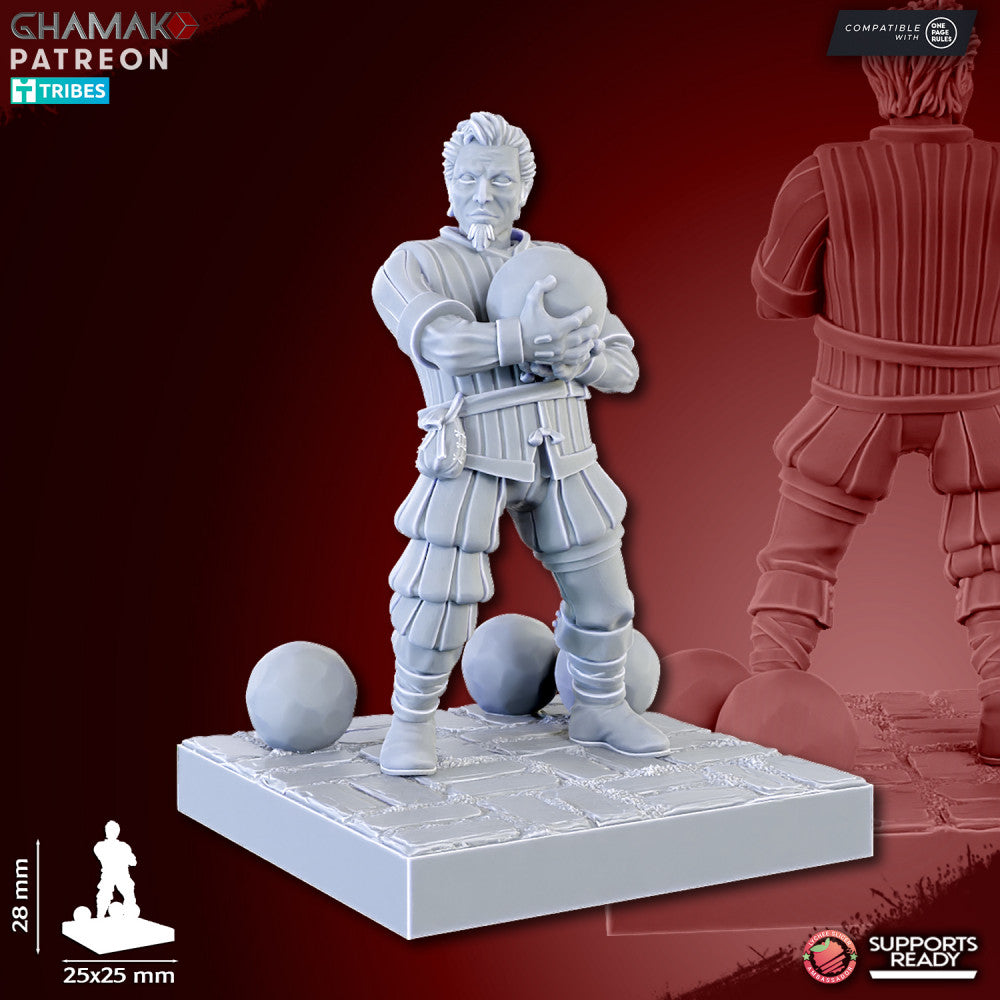 Empire Cannon, resin miniature, 28mm heroic scale unpainted resin, view 10