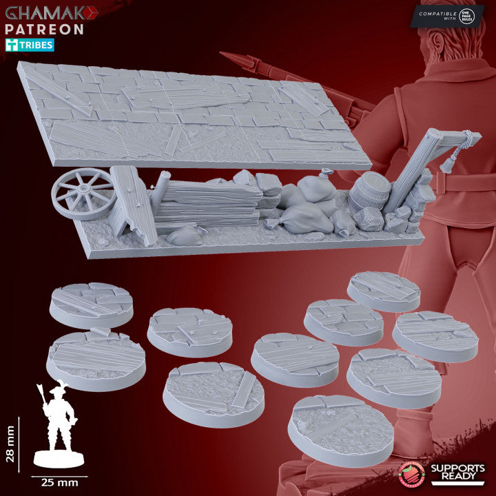 Empire Crossbowmen (10 Units), resin miniature, 28mm heroic scale unpainted resin, view 3