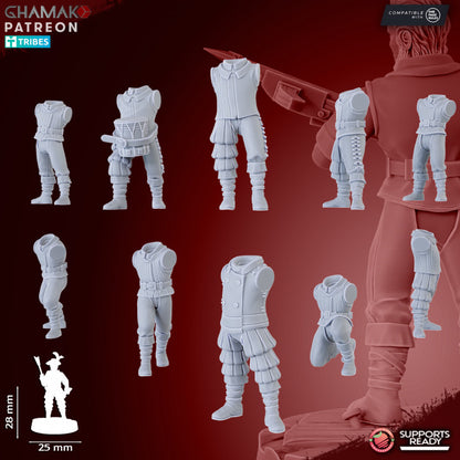 Empire Crossbowmen (10 Units), resin miniature, 28mm heroic scale unpainted resin, view 4