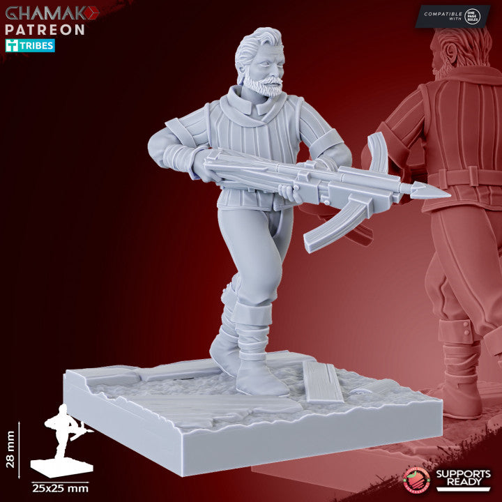 Empire Crossbowmen (10 Units), resin miniature, 28mm heroic scale unpainted resin, view 7
