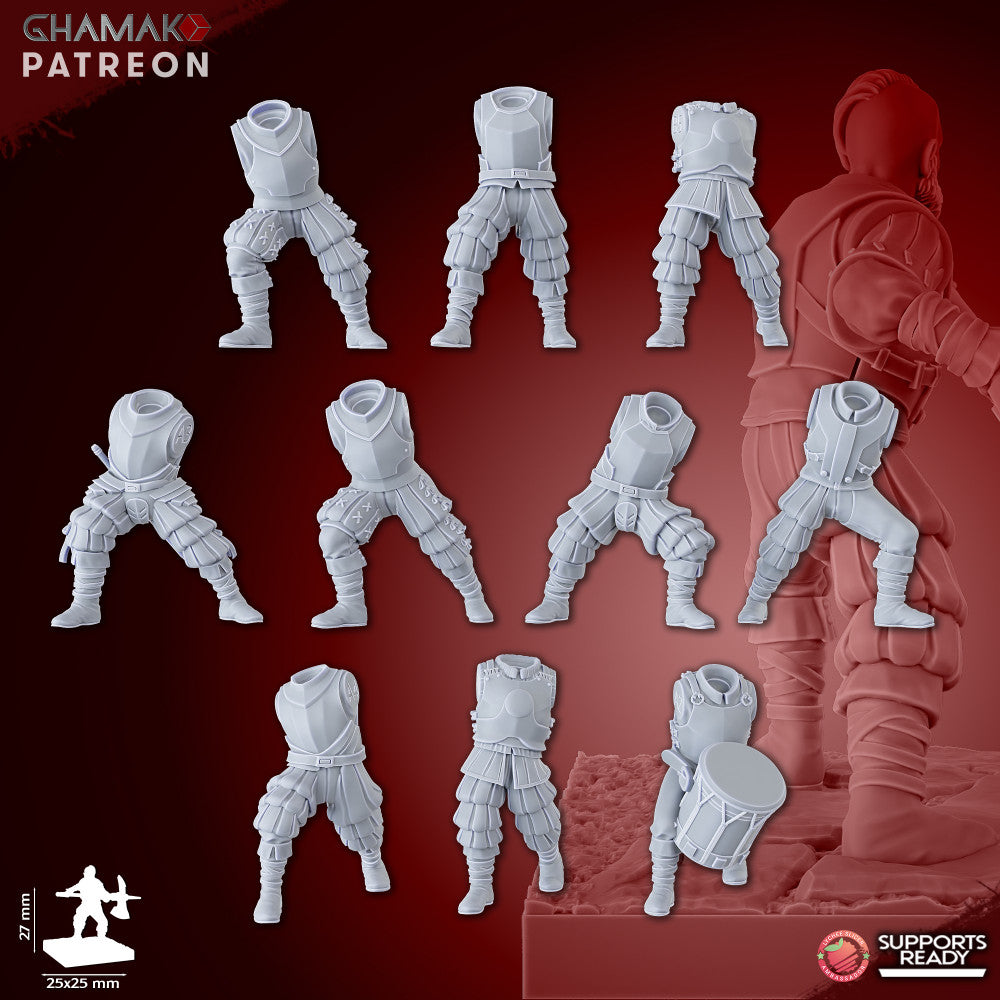 Empire Infantrymen Halberdiers (10 Units), resin miniature, 28mm heroic scale unpainted resin, view 7