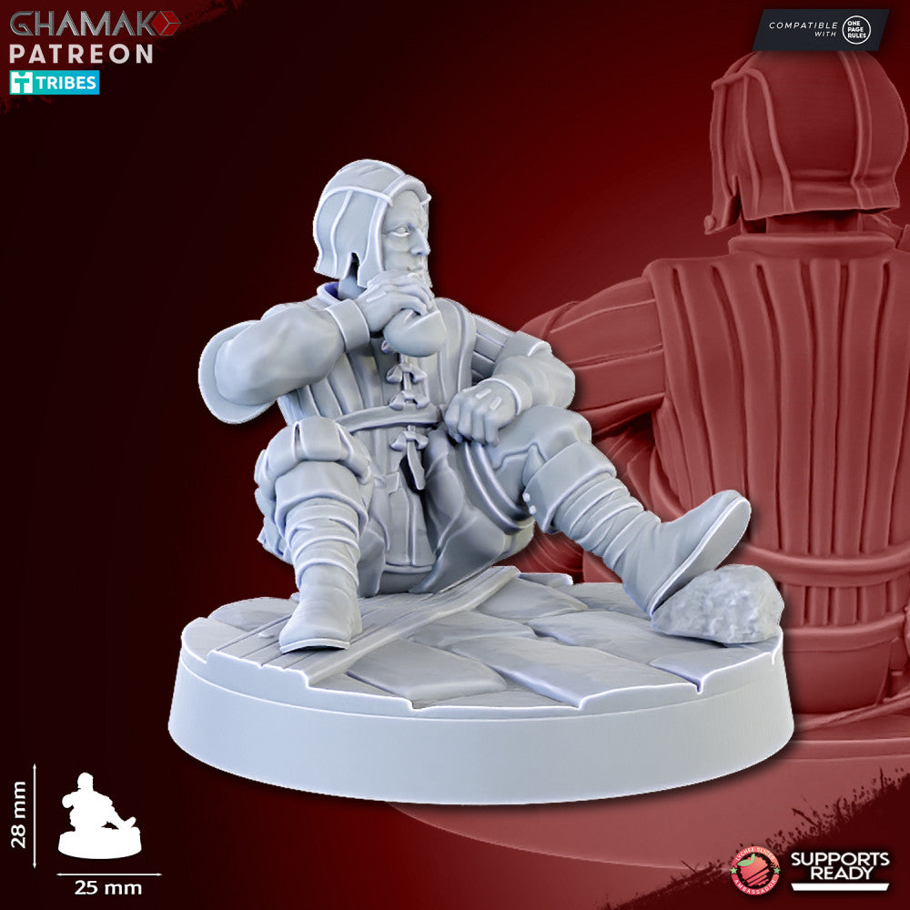 Empire Mortar, resin miniature, 28mm heroic scale unpainted resin, view 8
