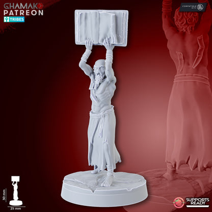 Penitents (10 Units), resin miniature, 28mm heroic scale unpainted resin, view 8