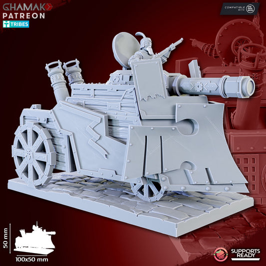 Steam Tank, resin miniature, 28mm heroic scale unpainted resin
