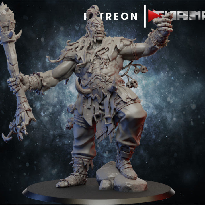 Persian Orc Saracen Giant, resin miniature, 28mm heroic scale unpainted resin