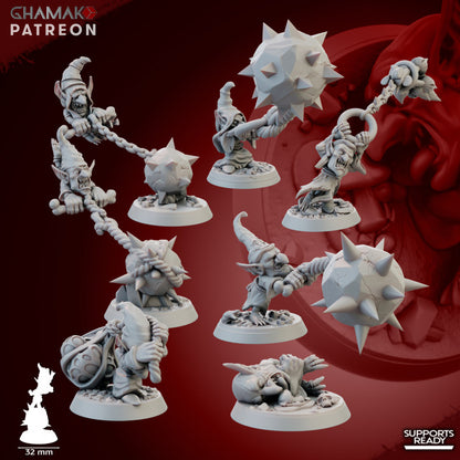 Psilocybin Crazycaps (7 Units), resin miniature, 28mm heroic scale unpainted resin, view 3