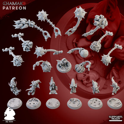 Psilocybin Crazycaps (7 Units), resin miniature, 28mm heroic scale unpainted resin, view 4