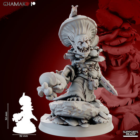 Webcaps Trakket the Poisonus, resin miniature, 28mm heroic scale unpainted resin, view 2