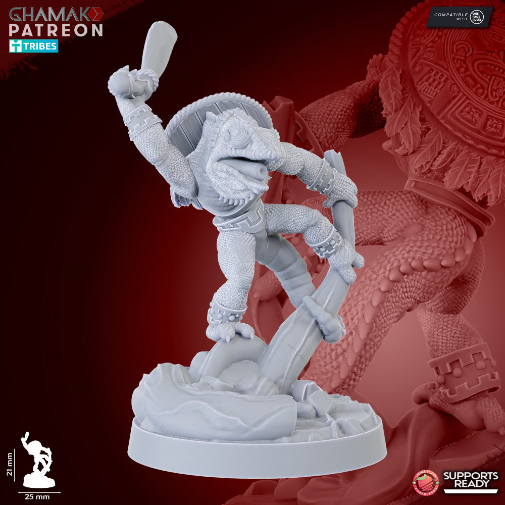 Feral Hunters (13 Units), resin miniature, 28mm heroic scale unpainted resin, view 5