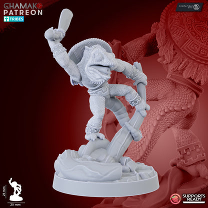 Feral Hunters (13 Units), resin miniature, 28mm heroic scale unpainted resin, view 5
