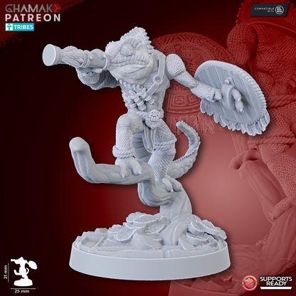 Feral Hunters (13 Units), resin miniature, 28mm heroic scale unpainted resin, view 7