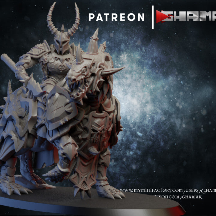 Dire Knights Squad (3 Units), resin miniature, 28mm heroic scale unpainted resin