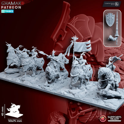 King's Guard Demi-Gripphin Knights (5 Units), resin miniature, 28mm heroic scale unpainted resin