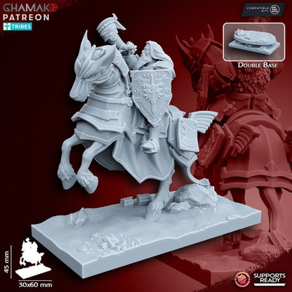 Wolf Knights (5 Units), resin miniature, 28mm heroic scale unpainted resin