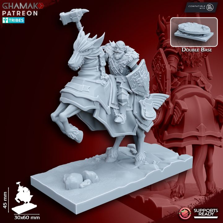 Wolf Knights (5 Units), resin miniature, 28mm heroic scale unpainted resin, view 6