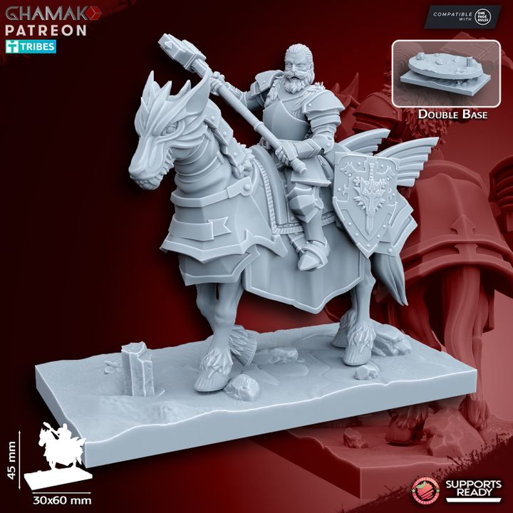 Wolf Knights (5 Units), resin miniature, 28mm heroic scale unpainted resin, view 7