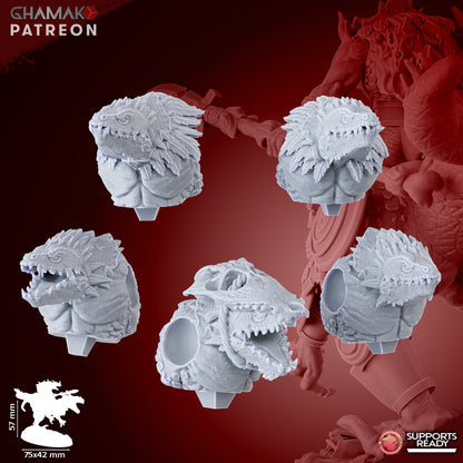 Raptors Warriors (5 Units), resin miniature, 28mm heroic scale unpainted resin, view 2