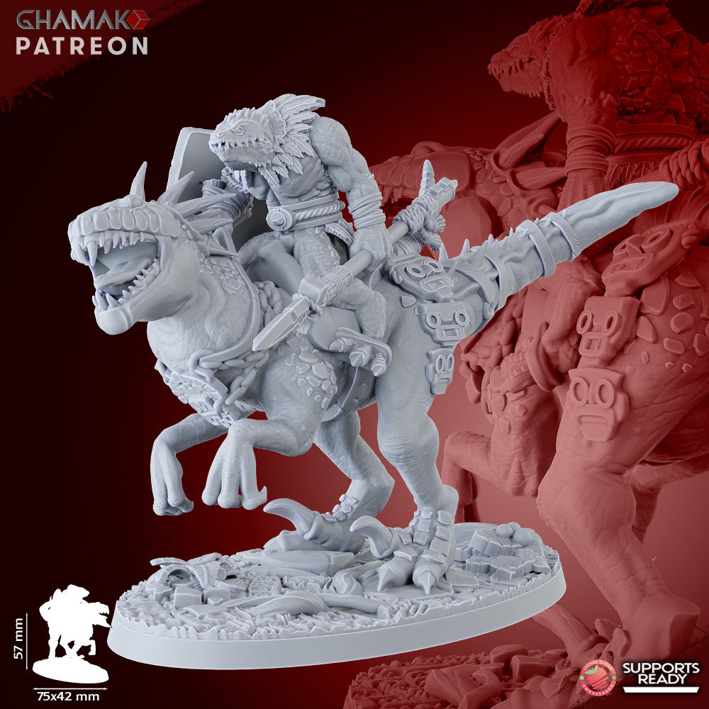 Raptors Warriors (5 Units), resin miniature, 28mm heroic scale unpainted resin, view 5