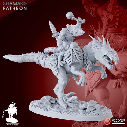 Raptors Warriors (5 Units), resin miniature, 28mm heroic scale unpainted resin, view 6