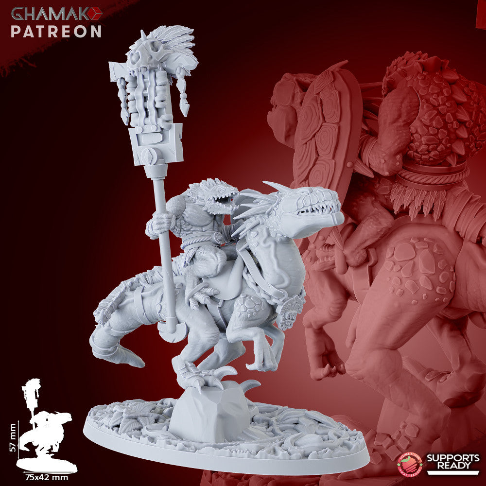 Raptors Warriors (5 Units), resin miniature, 28mm heroic scale unpainted resin, view 7
