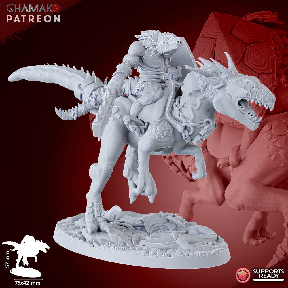Raptors Warriors (5 Units), resin miniature, 28mm heroic scale unpainted resin, view 8
