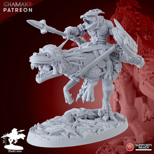 Raptors Warriors (5 Units), resin miniature, 28mm heroic scale unpainted resin, view 9