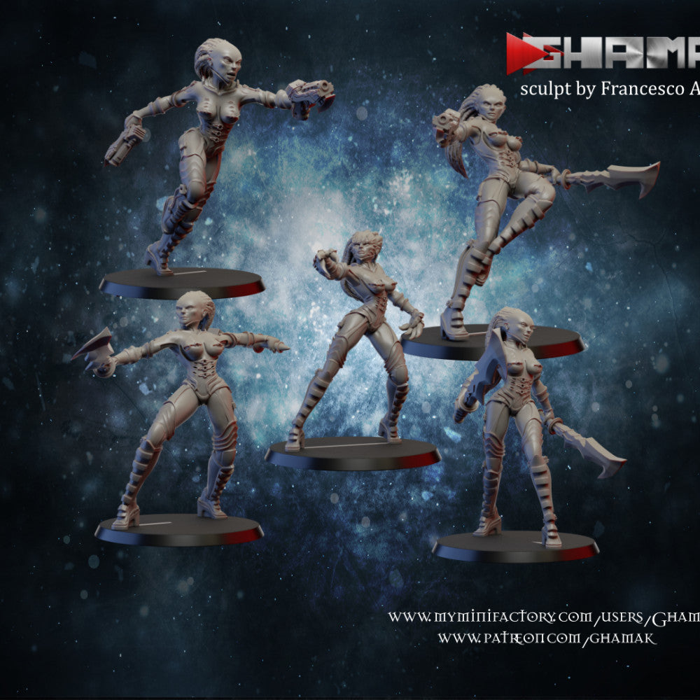 Forgotten Warriors Team, resin miniature, 28mm heroic scale unpainted resin
