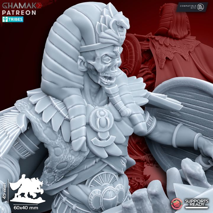 God-King on Sabretooth, resin miniature, 28mm heroic scale unpainted resin
