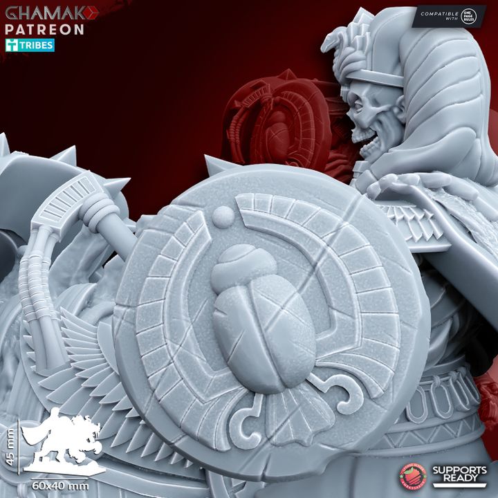 God-King on Sabretooth, resin miniature, 28mm heroic scale unpainted resin, view 2