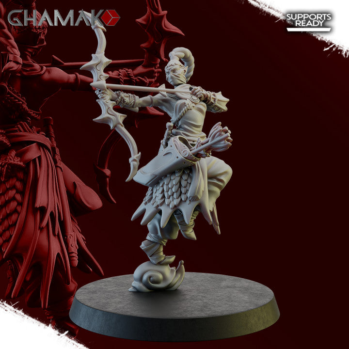 Guards of the Abyss Squad (10 Units), resin miniature, 28mm heroic scale unpainted resin, view 4