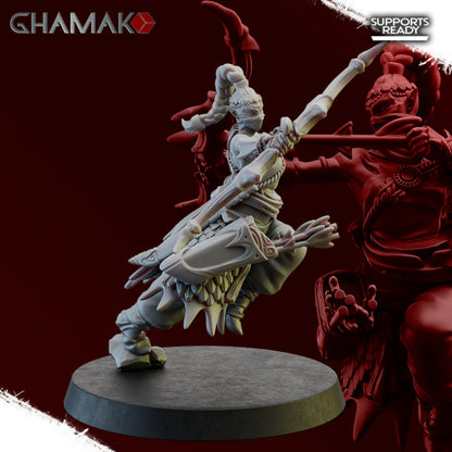 Guards of the Abyss Squad (10 Units), resin miniature, 28mm heroic scale unpainted resin, view 5