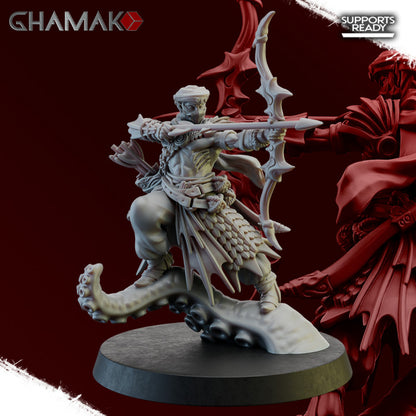 Guards of the Abyss Squad (10 Units), resin miniature, 28mm heroic scale unpainted resin, view 6